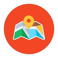 An icon design map location, router direction vector