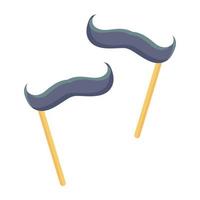 Hipster party celebration party booth  mustache props vector