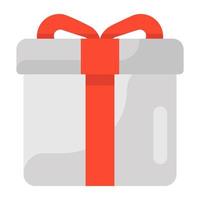 Wrapped box vector style, trendy icon of gift