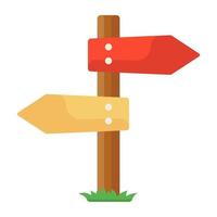 Guidepost icon in editable style vector