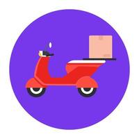 Bike delivery icon in modern vector design