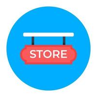 Store board icon in editable trendy style vector