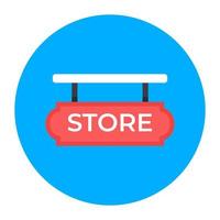 Store board icon in editable trendy style vector