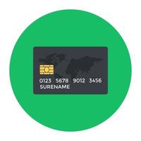 A digital and secure payment, debit card icon vector