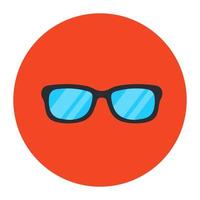 Glasses  icon in flat rounded design vector