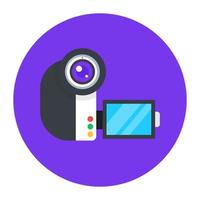 estilo de vector handycam, diseño plano de videocámara