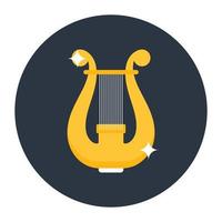 Greek musical instrument, icon of harp vector