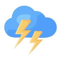 Partly cloudy weather icon in flat design vector