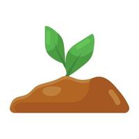 Sprout icon in flatty style vector