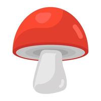 An icon of mushroom in modern flatty style vector