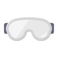 Icon of protective eyewear, glasses vector in flat style