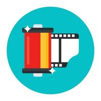 Design of film roll, an icon of movie reel vector