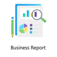 Flat gradient vector of business report, statistical analysis
