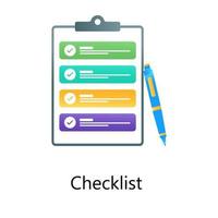 Tick mark on a paper, checklist vector design