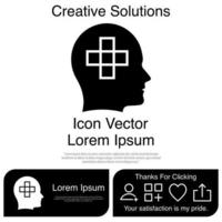 cabeza, icono, vector, eps, 10 vector