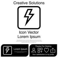 Lightning Light Mark icon Vector EPS 10