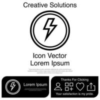 Lightning Light Mark icon Vector EPS 10