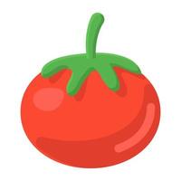 Tomato icon design, ripe fruit commonly used in cooking vector