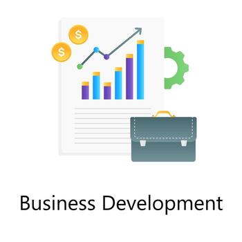 Flat gradient vector of business development, infographic analytics