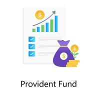 Employees investment during service, gradient vector of provident fund