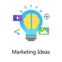 Flat gradient vector of marketing idea, innovative media