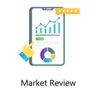 Sales rating app, gradient vector of market review