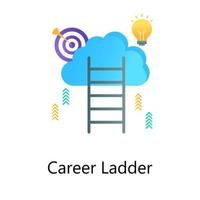 Vector of career ladder in flat gradient style, creative goals