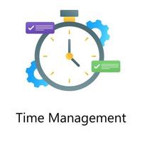 Time management in gradient vector, gear around clock vector