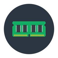 Trendy vector style of a RAM, random access memory