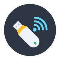 An icon of internet usb, flat rounded vector