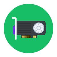 Video card in editable flat rounded style vector