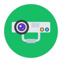 Projector icon in flat vector design