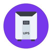 vector plano redondeado moderno de ups