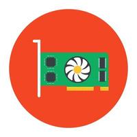 An icon of display card in modern vector