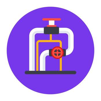 icono de gasoducto en diseño plano vector