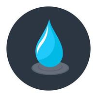 Editable design of water drop icon vector