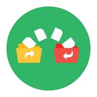 Trendy icon of file transfer, editable flat vector