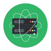 Dataserver icon in modern flat rounded style, editable vector