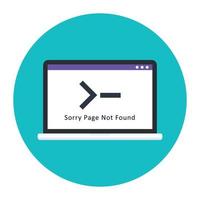 Page not found icon, flat vector of web warning in editable style