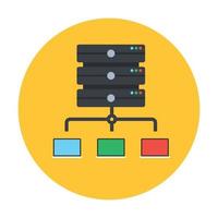 Data storage concept, editable flat rounded icon vector