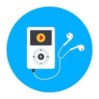 A portable music device, mp3 music player icon vector