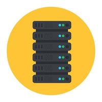 Data storage concept, editable flat rounded icon vector