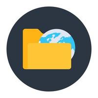 Folder, vector of folder lock in flat style