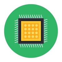 Microchip icon in editable flat rounded style vector