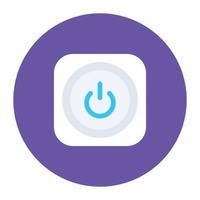 Power button, an icon of shutdown button vector