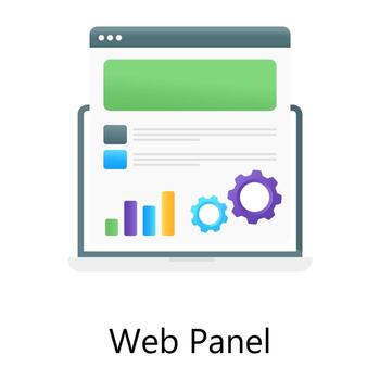 Editable design of web panel, gradient conceptual icon vector