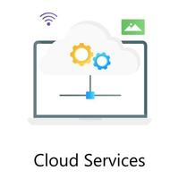 Cloud services concept icon in gradient style vector