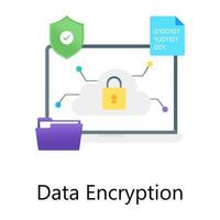 Encoded information conceptual icon, data encryption vector