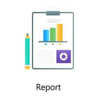 Flat gradient conceptual icon of data report vector