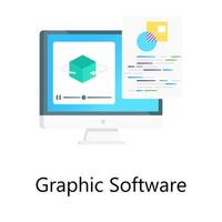 Flat gradient vector of graphics software, 3d modelling